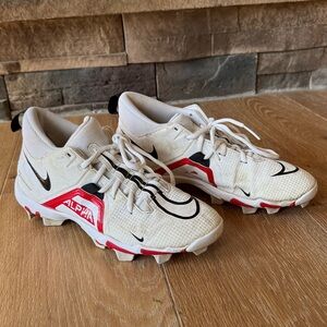 Nike Alpha Menace 3 Men’s White Black Red Football Cleats (size 7)